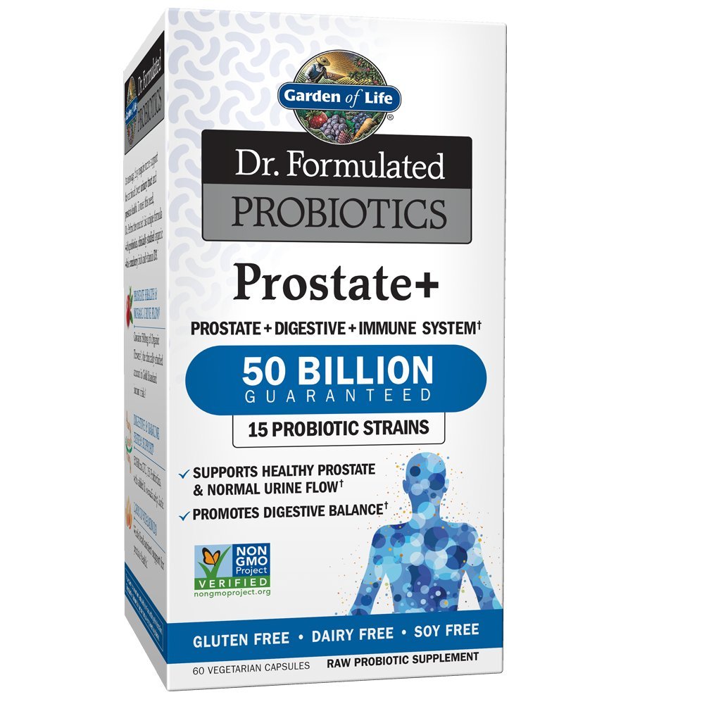 Garden of Life Prostate+ probiotic supplement bottle front view