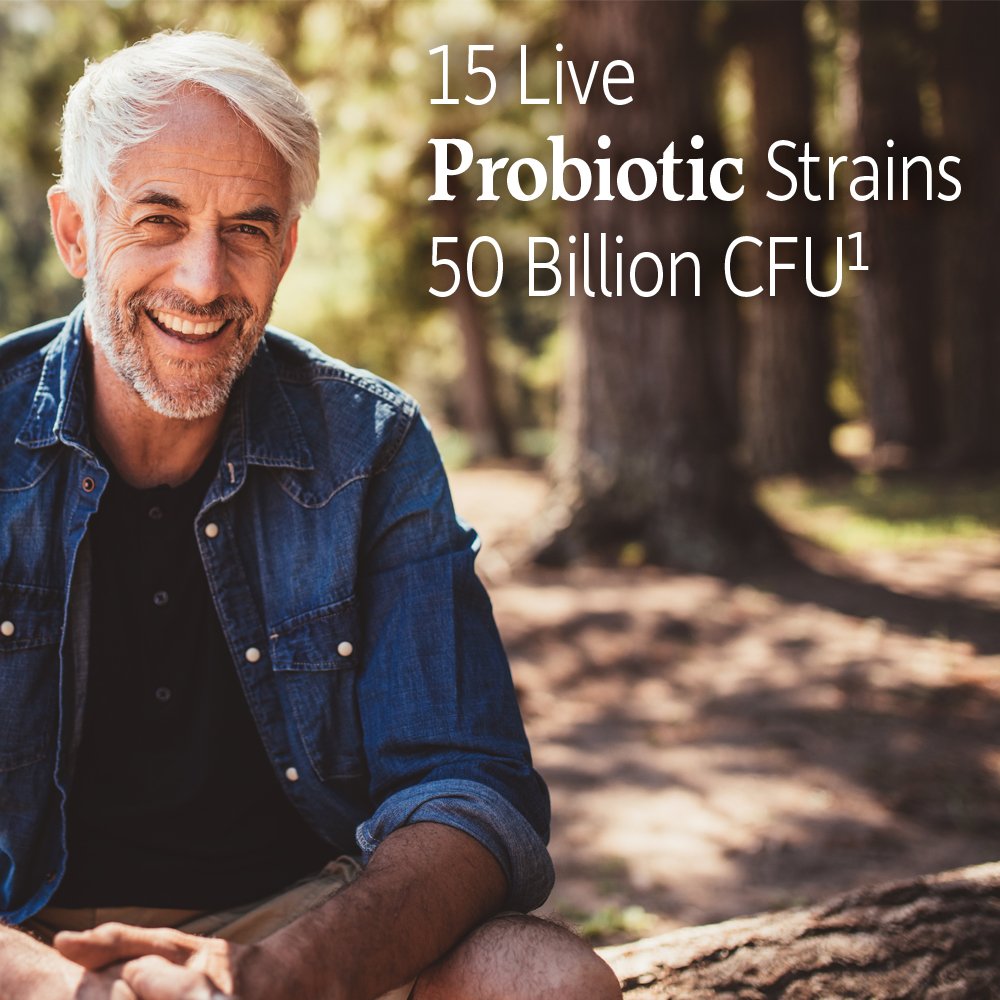 Garden of Life Prostate+ probiotic supplement bottle side view