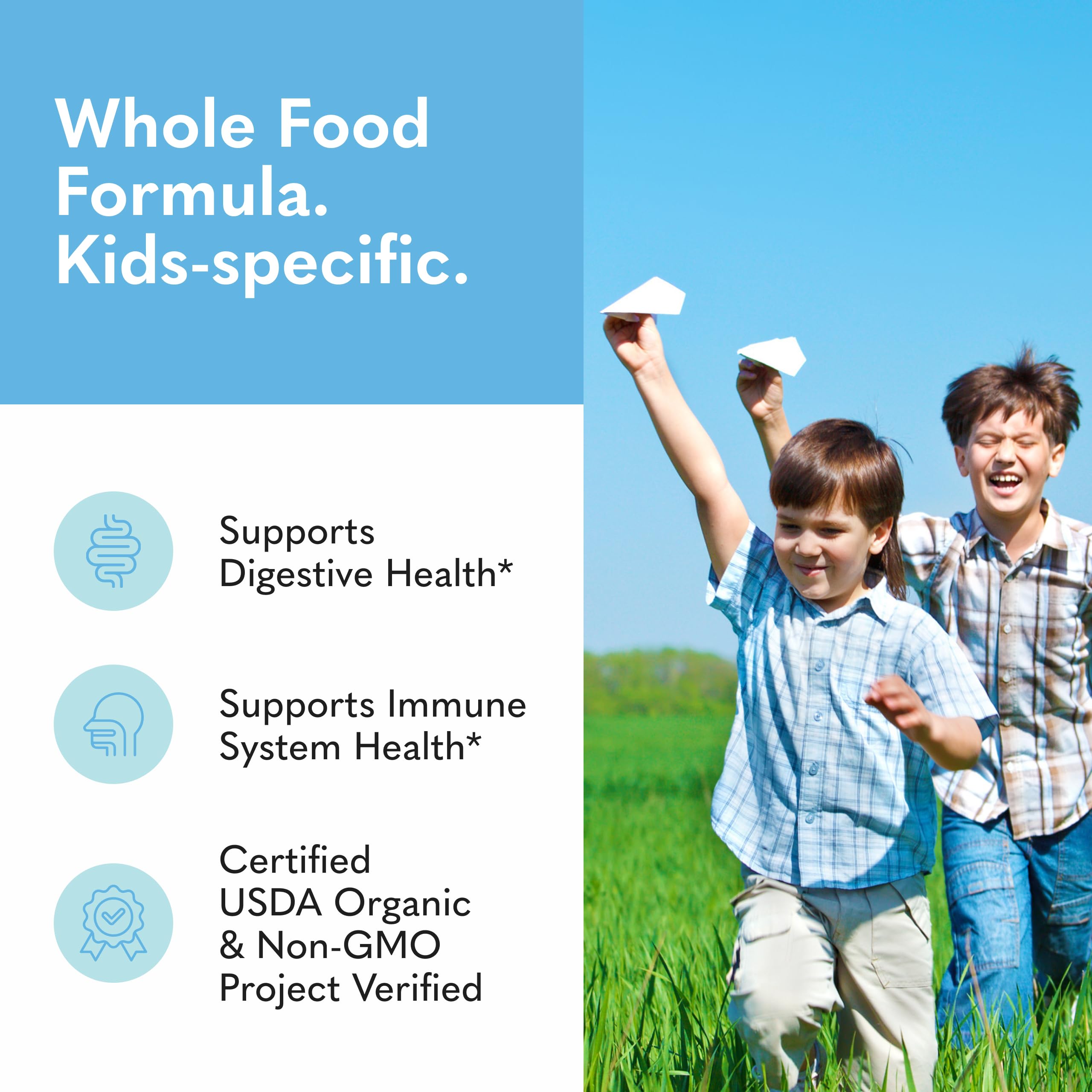 Garden of Life Raw Probiotics Kids supplement back view