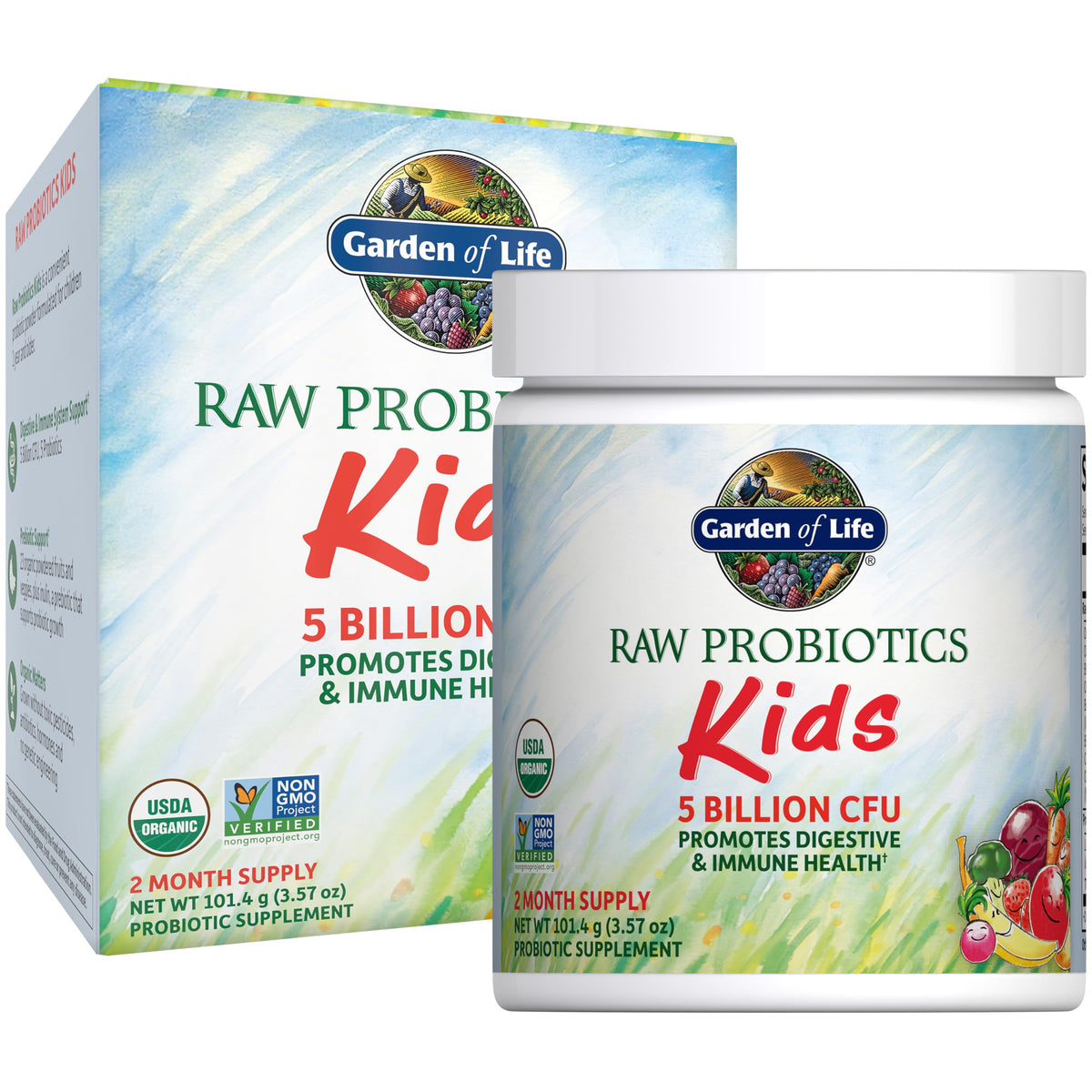 Garden of Life Raw Probiotics Kids supplement front view