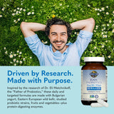 Garden of Life Raw Probiotics Men 50 & Wiser with a measuring spoon