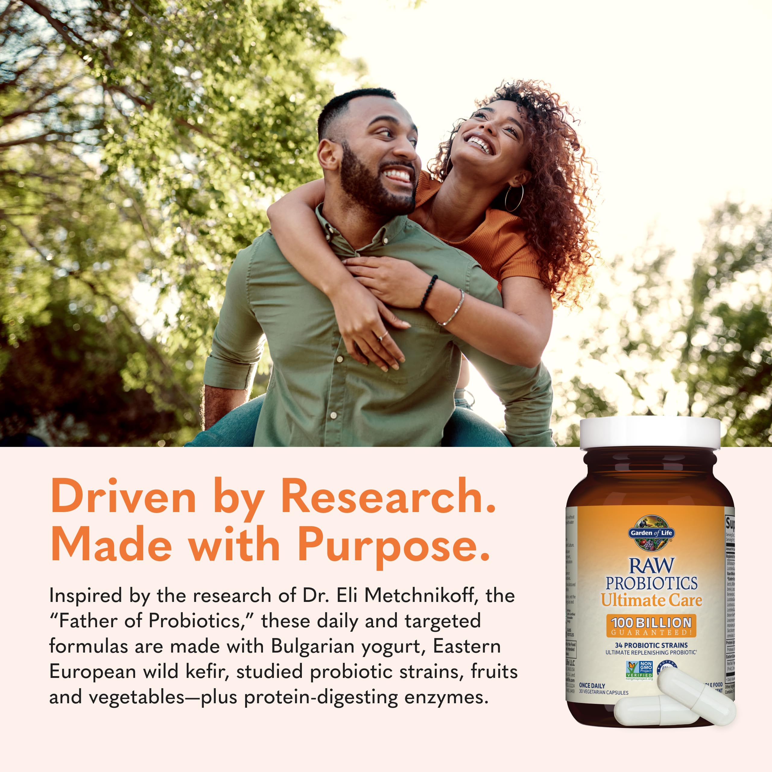 Garden of Life Raw Probiotics Ultimate Care with fruits and vegetables