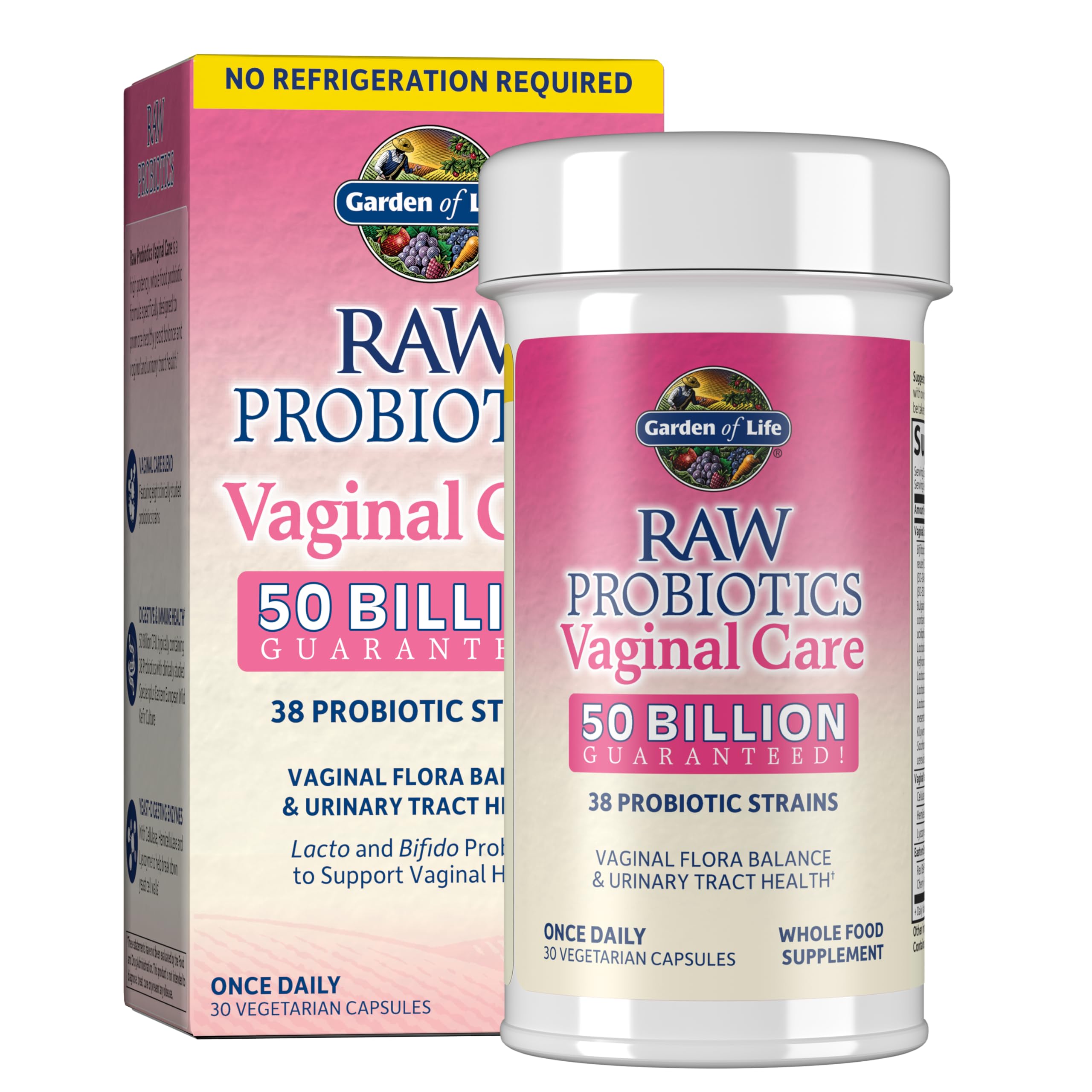 Garden of Life Raw Probiotics Vaginal Care 50g front view