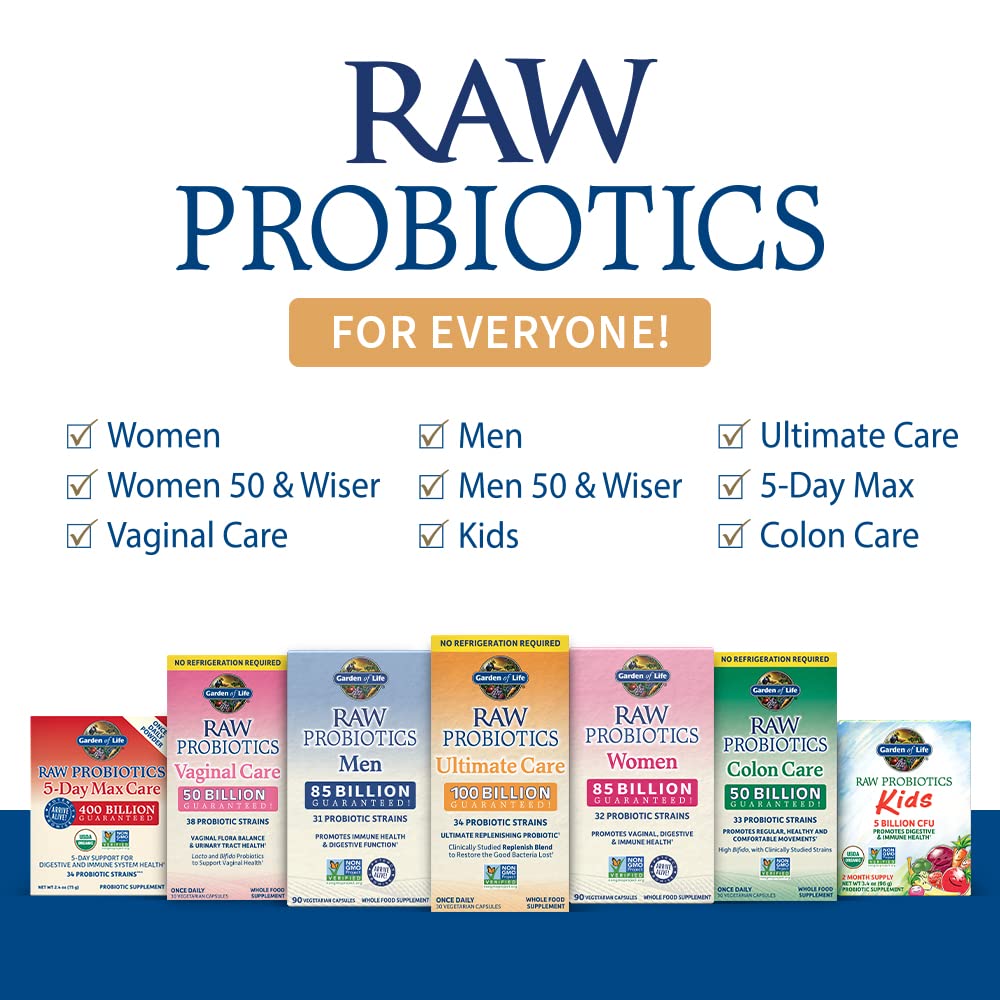 Garden of Life Raw Probiotics Vaginal Care with fresh fruits