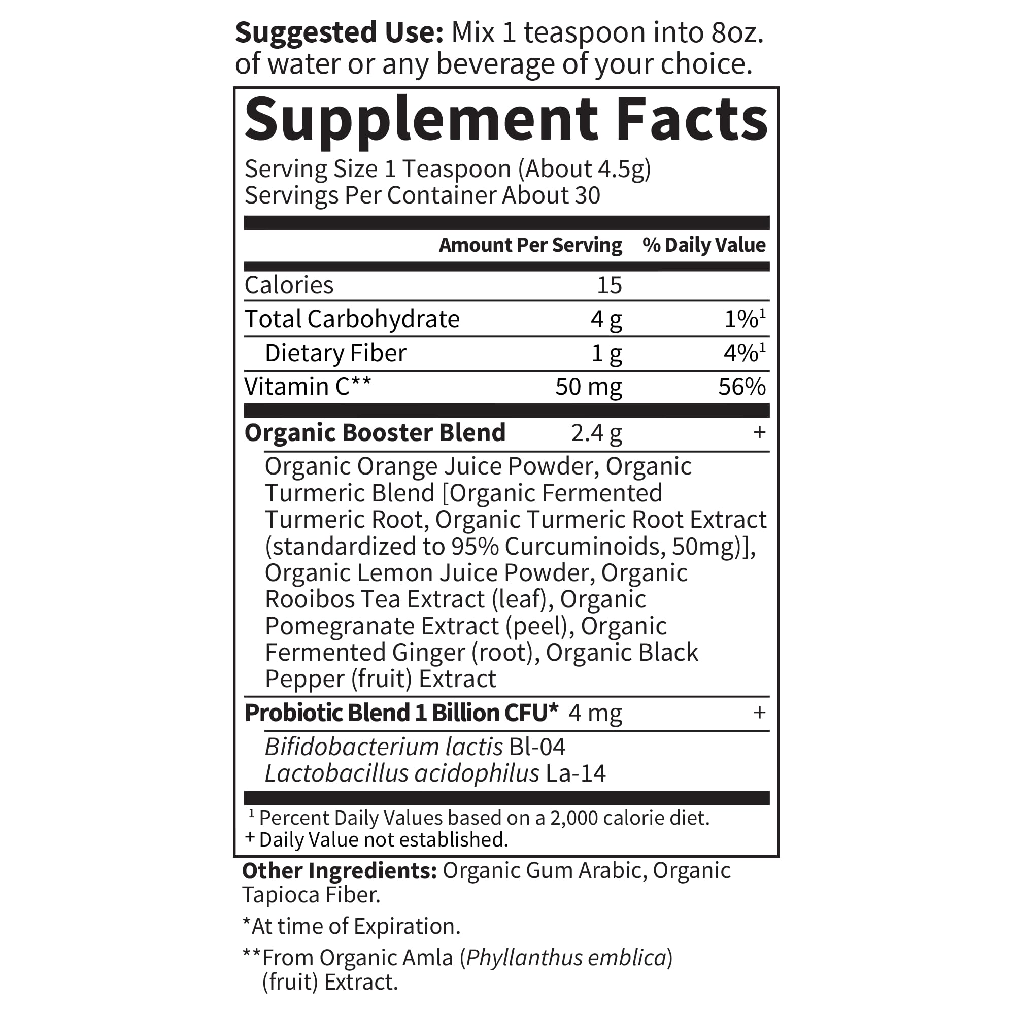 Garden of Life Turmeric support Powder in a smoothie