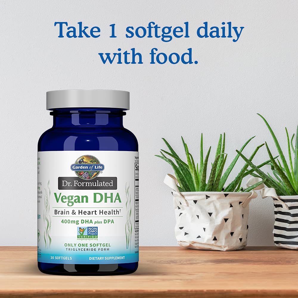 Garden of Life Vegan Omega-3 DHA Supplement 400mg softgel ingredients list
