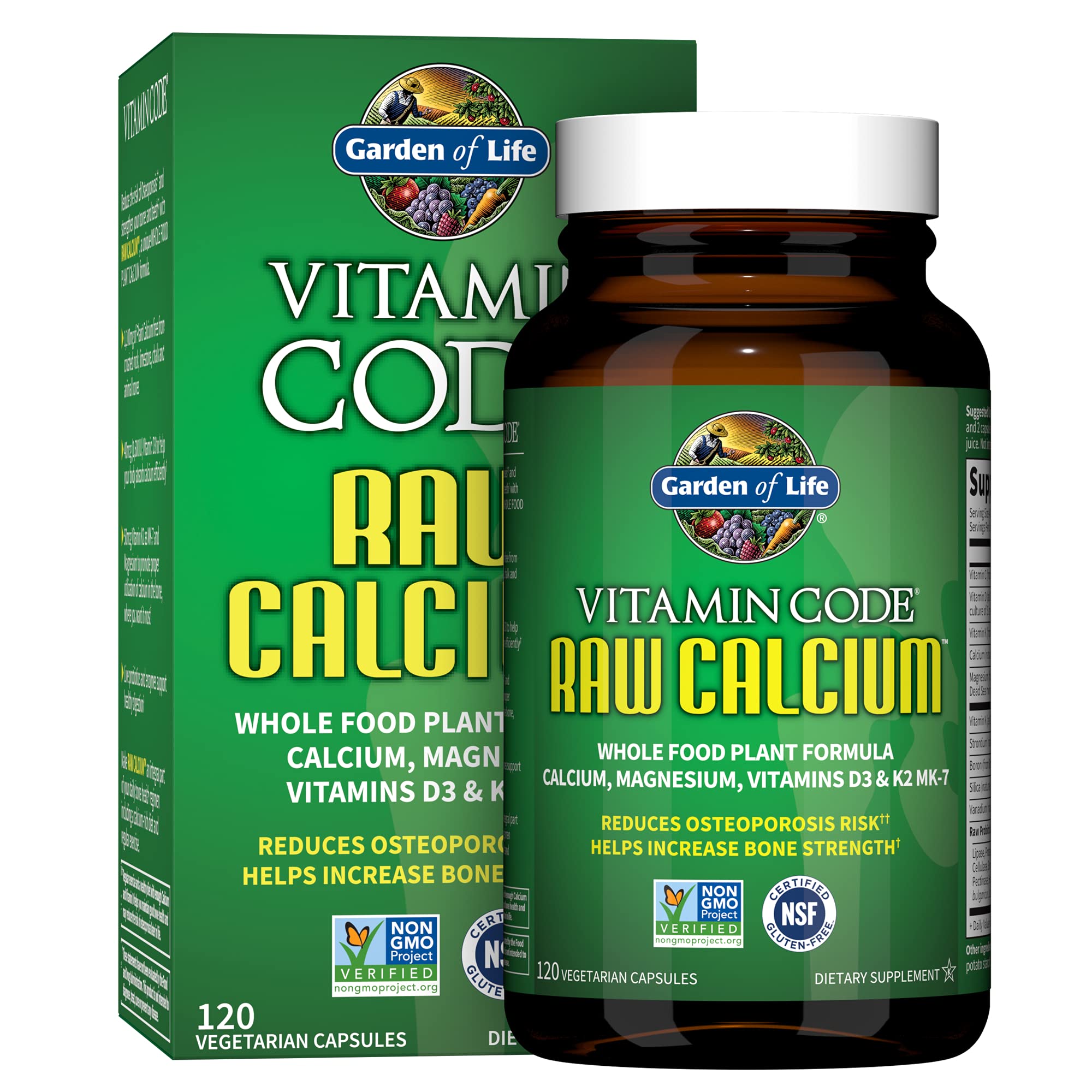 Garden of Life Vitamin Code Raw Calcium 1100mg front view