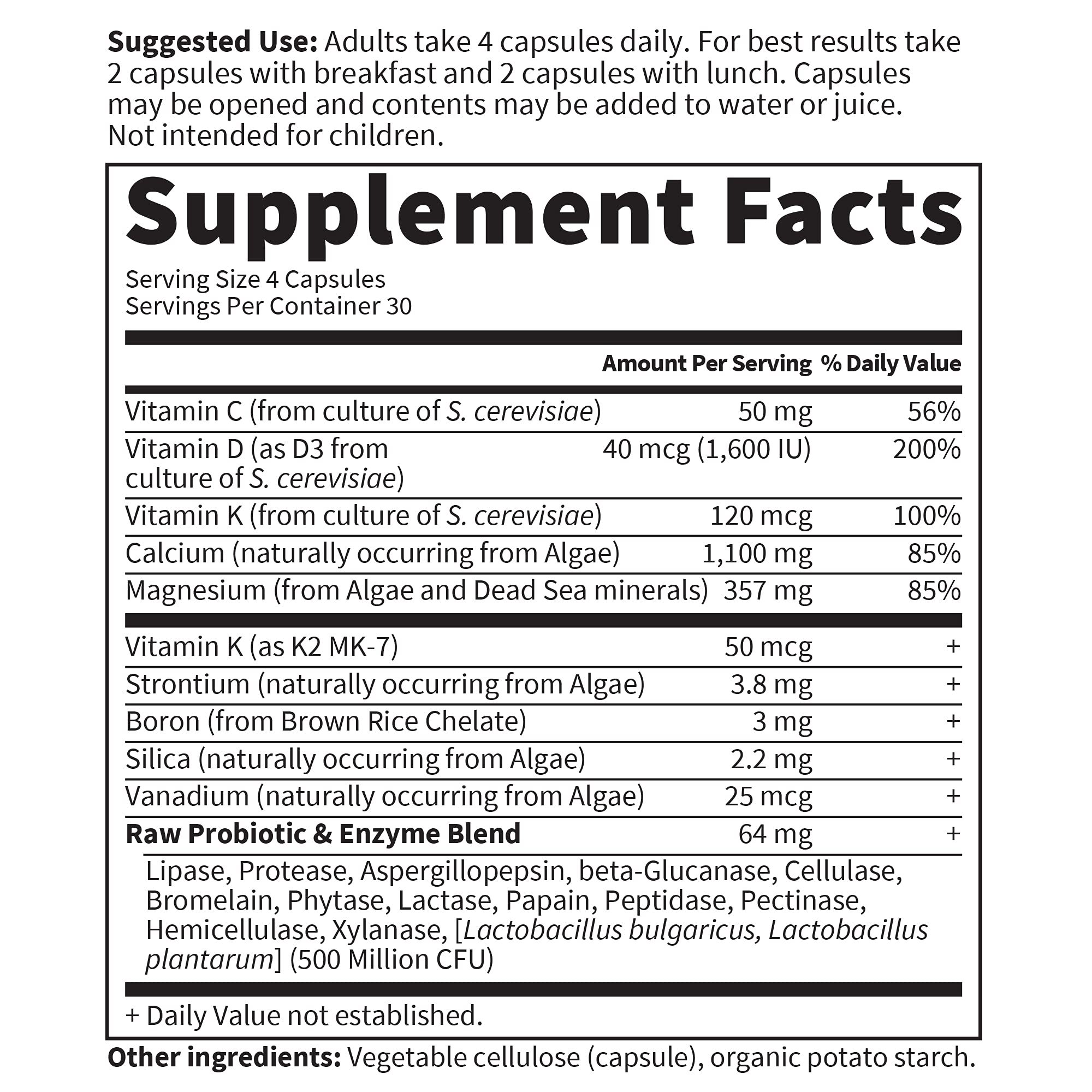 Garden of Life Vitamin Code Raw Calcium 1100mg on kitchen counter