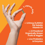 Garden of Life Vitamin Code RAW D3 5000 IU Supplement capsule close-up