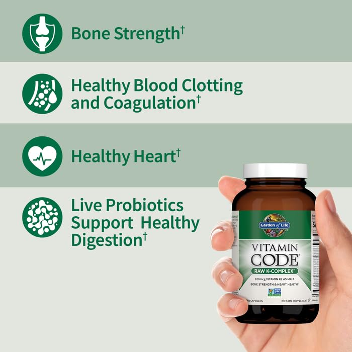 Garden of Life Vitamin Code Raw K-Complex bottle with 120 capsules