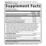 Garden of Life Vitamin Code Raw K-Complex displayed with flaxseed oil