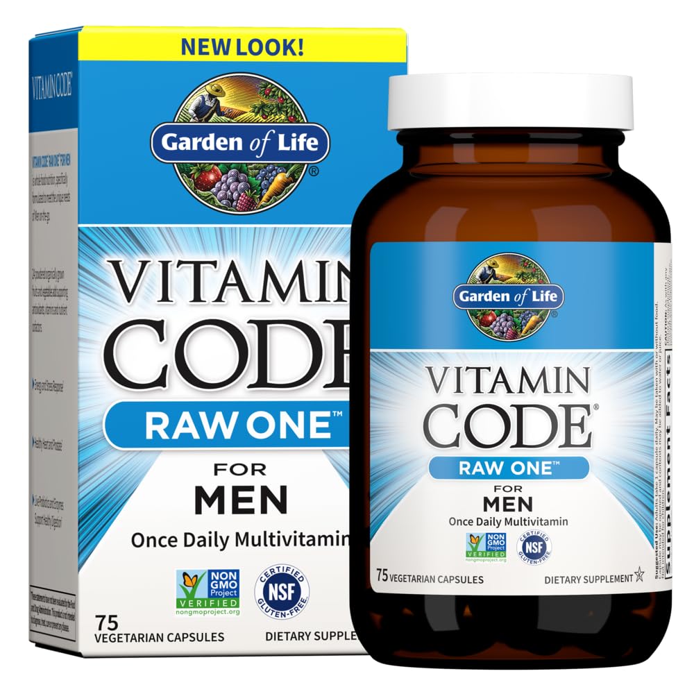 Garden of Life Vitamin Code RAW ONE For Men Multivitamin front view