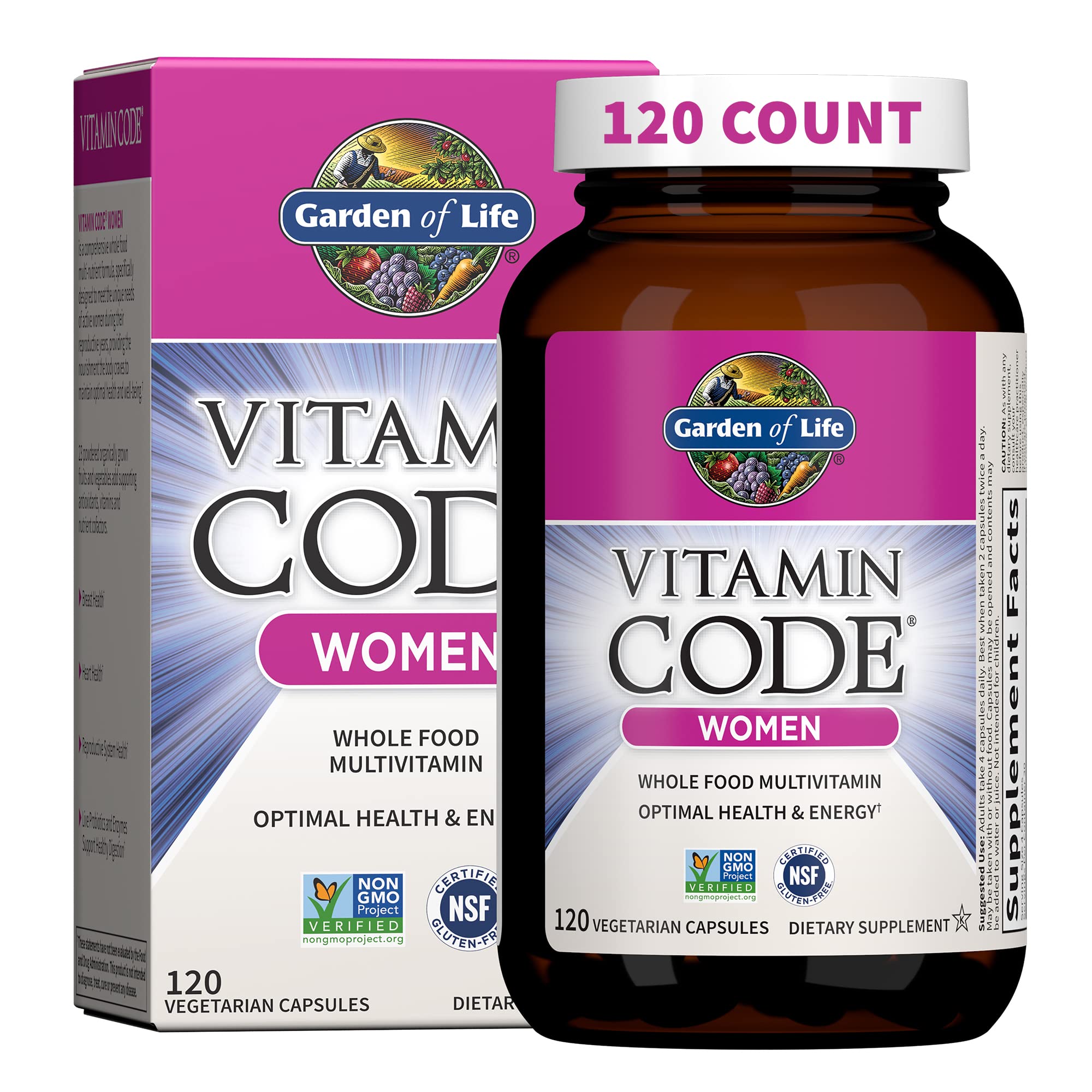 Garden of Life Vitamin Code Women Multivitamin front view