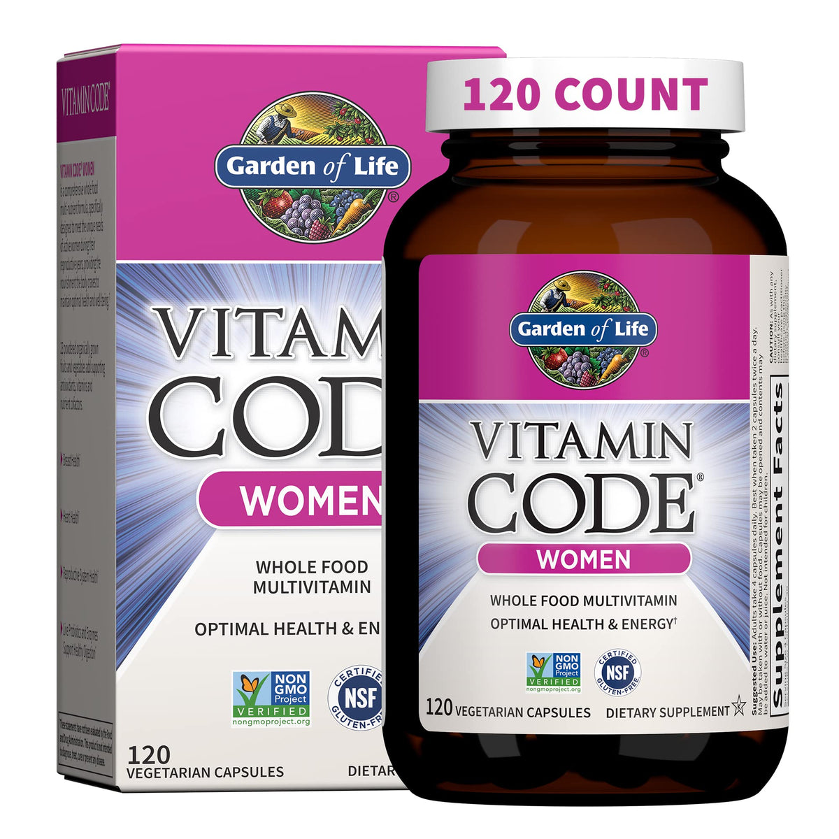 Garden of Life Vitamin Code Women Multivitamin front view