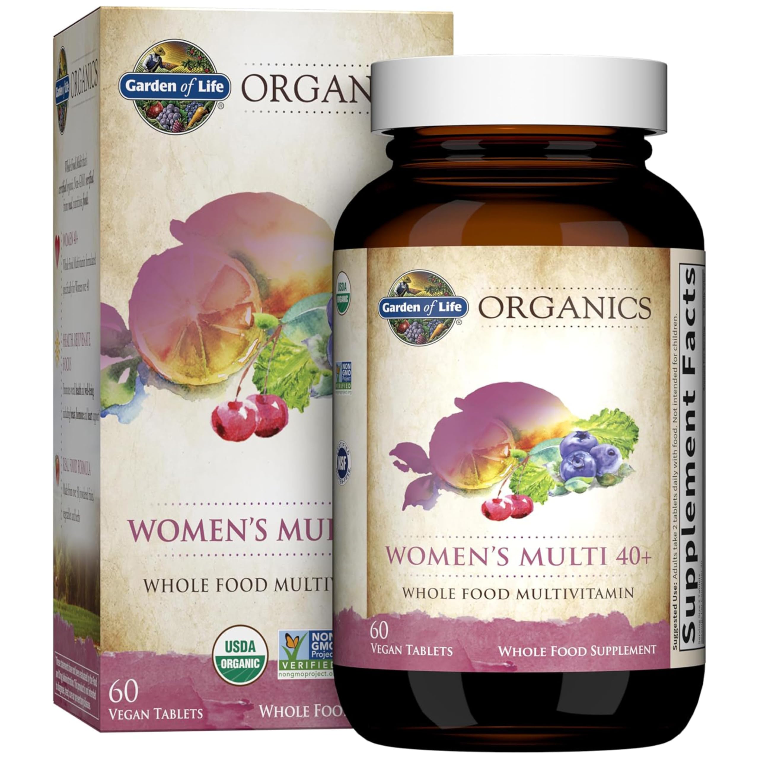 Garden of Life Women's Multivitamin 40+ front view packaging