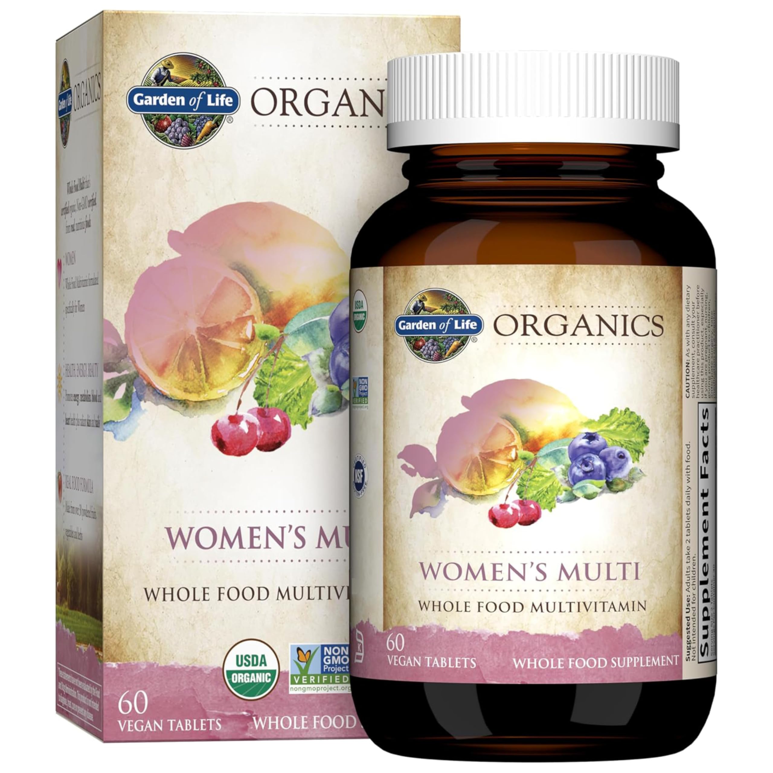 Garden of Life Women's Multivitamin 60 tablets front view