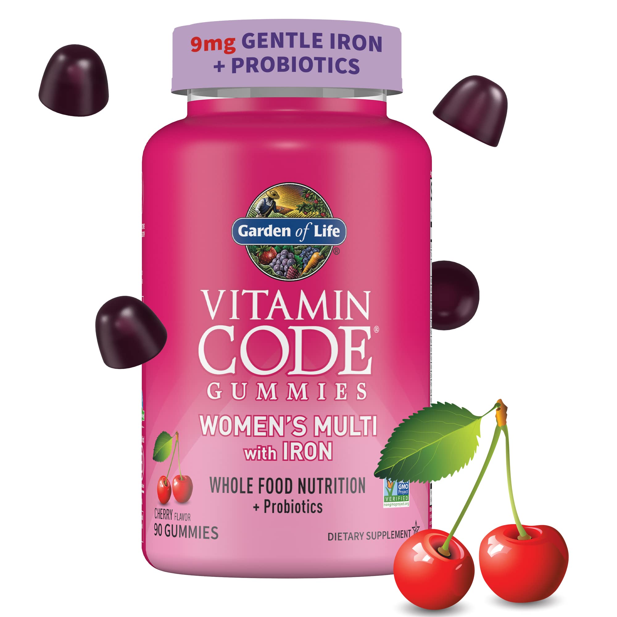 Garden of Life Women's Multivitamin Gummies front view with packaging