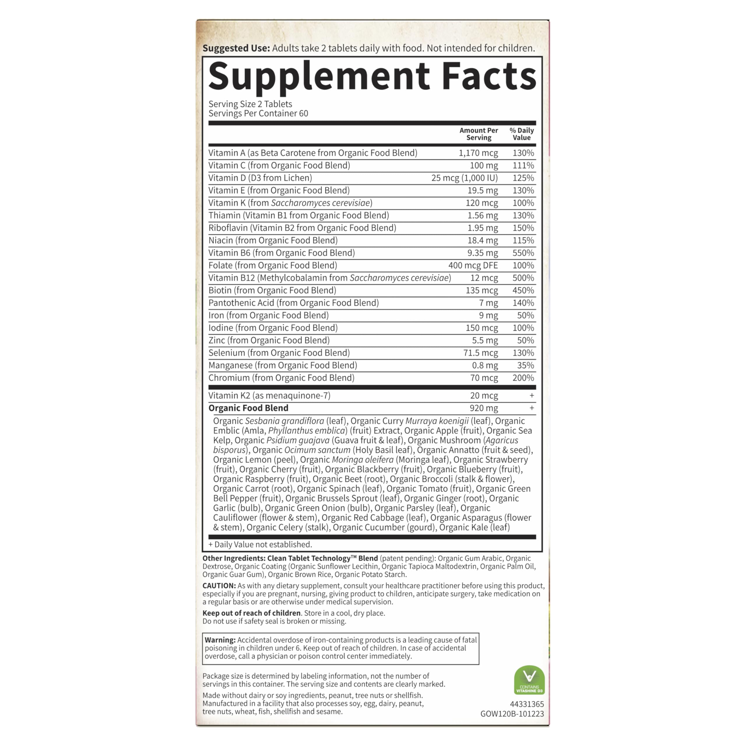 Garden of Life Women's Multivitamin in a lifestyle setting