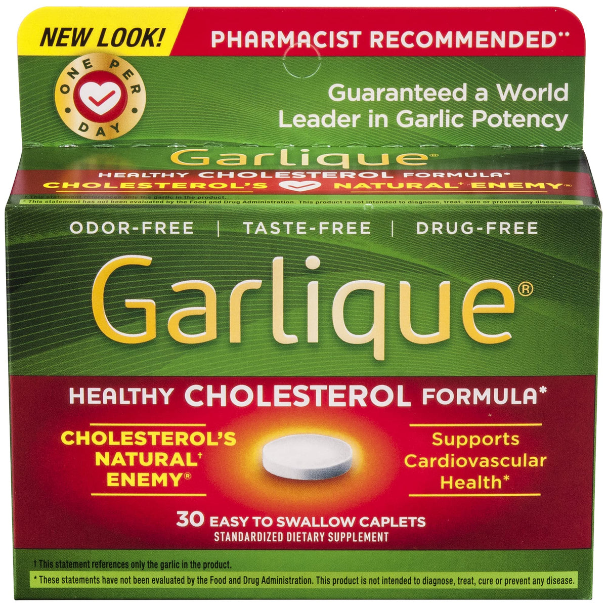 Garlique Cardiovascular Dietary Supplement 30 Count front view