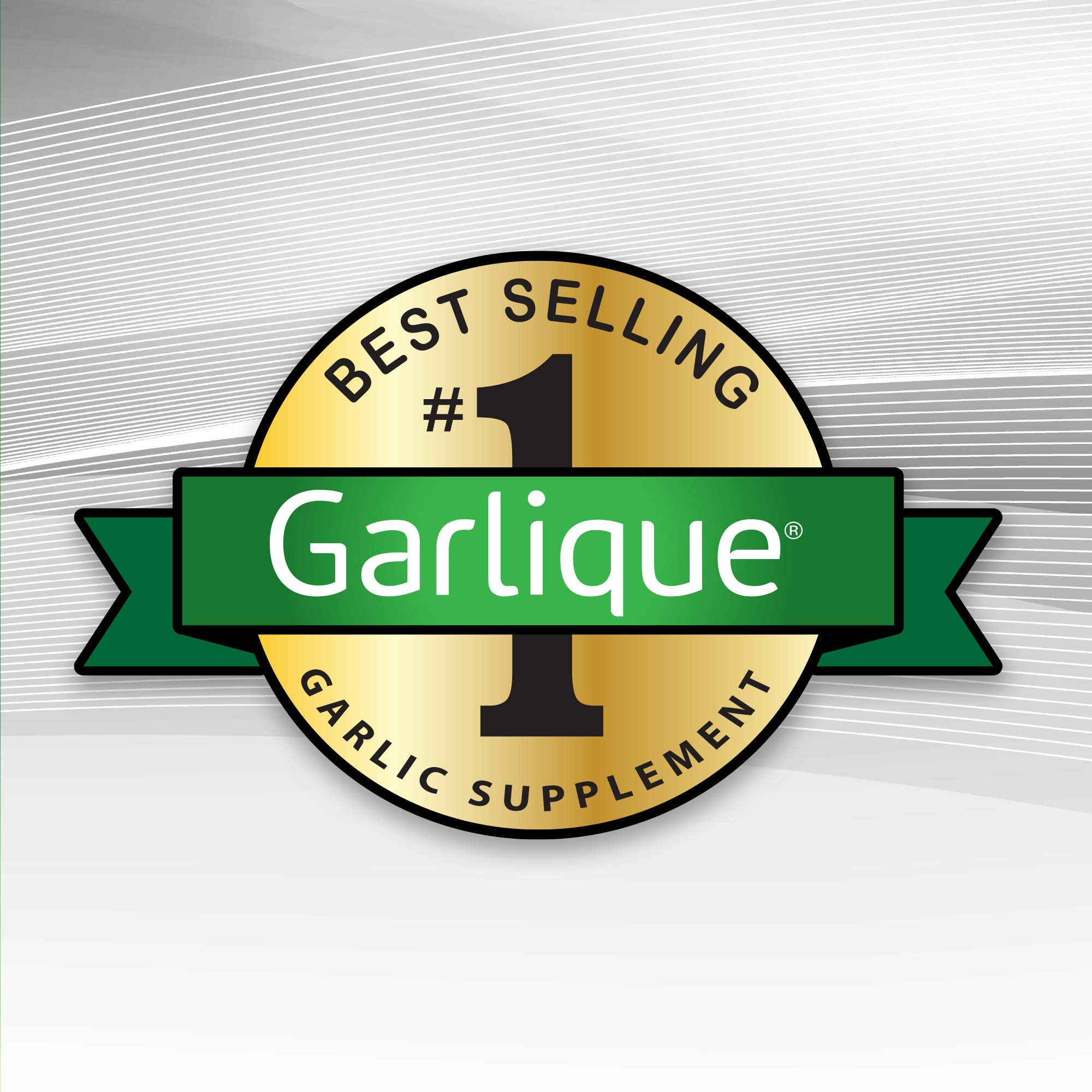 Garlique supplement bottle side view