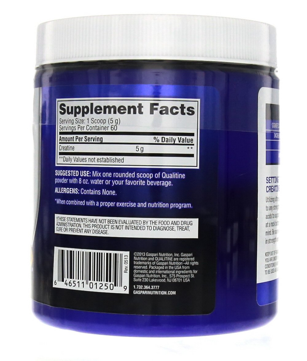 Gaspari Nutrition Creatine Monohydrate 300g side view
