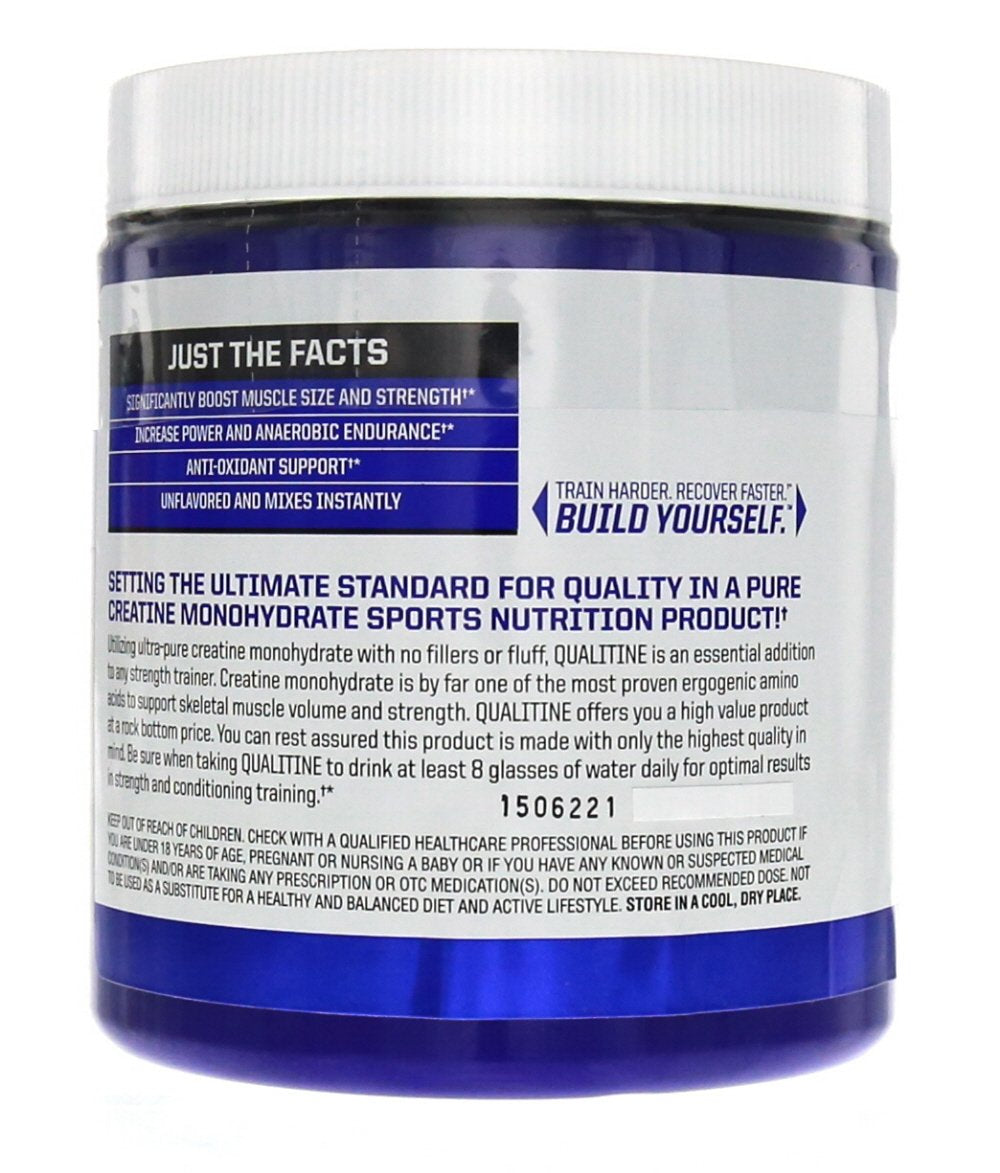 Gaspari Nutrition Creatine Monohydrate on a gym bench