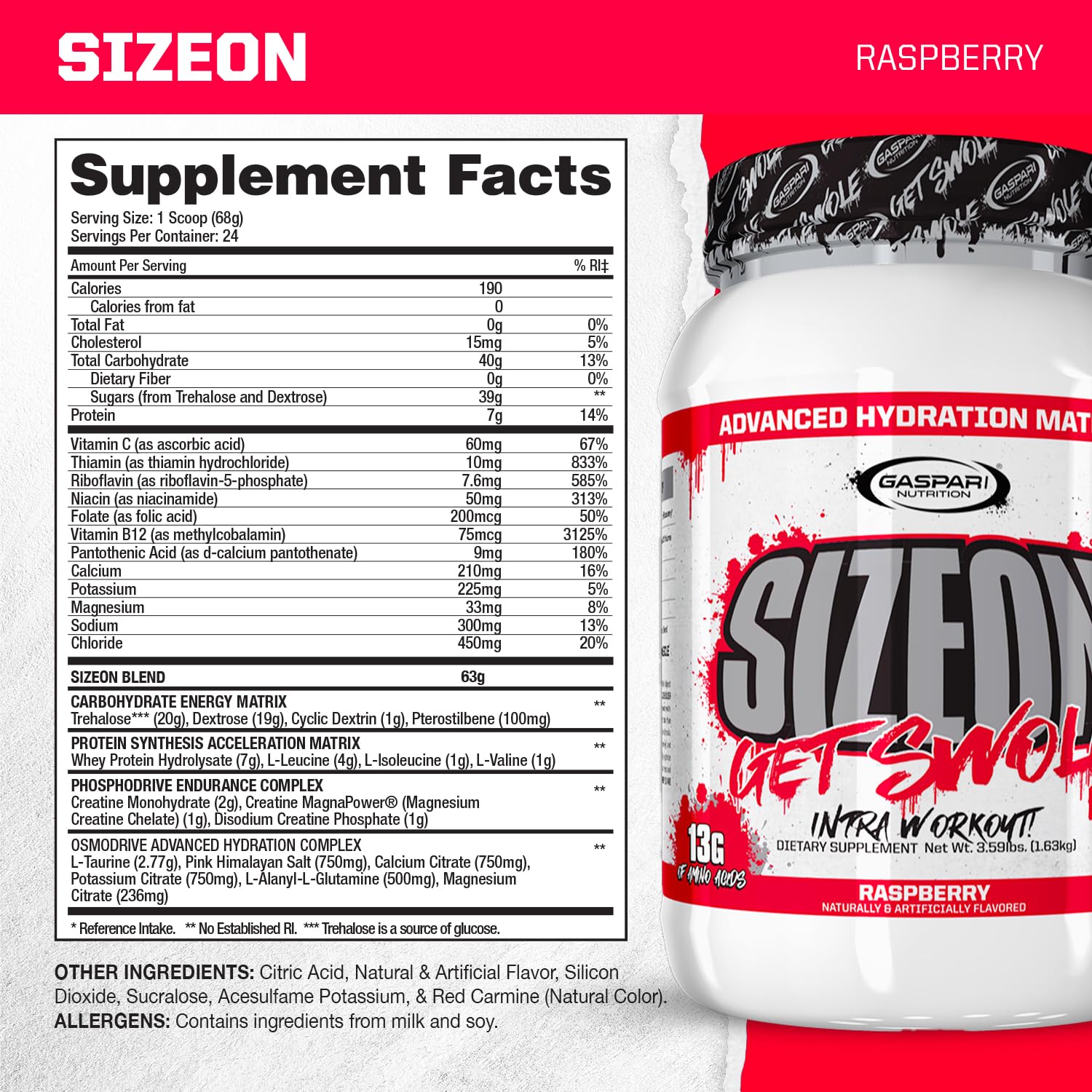 Gaspari Nutrition SizeOn Creatine 1628g packaging