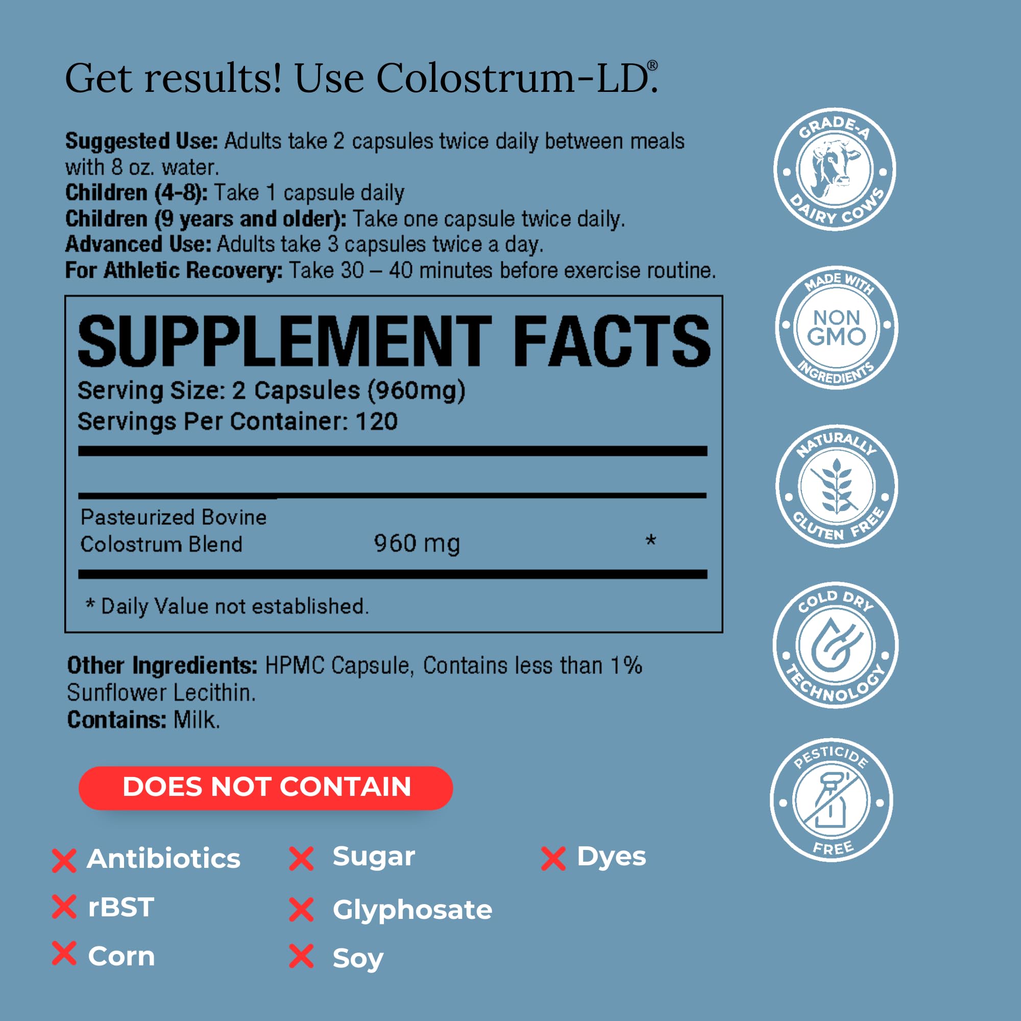 GastroDefense Colostrum Supplement in a lifestyle setting