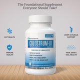 GastroDefense Colostrum Supplement scoop with powder