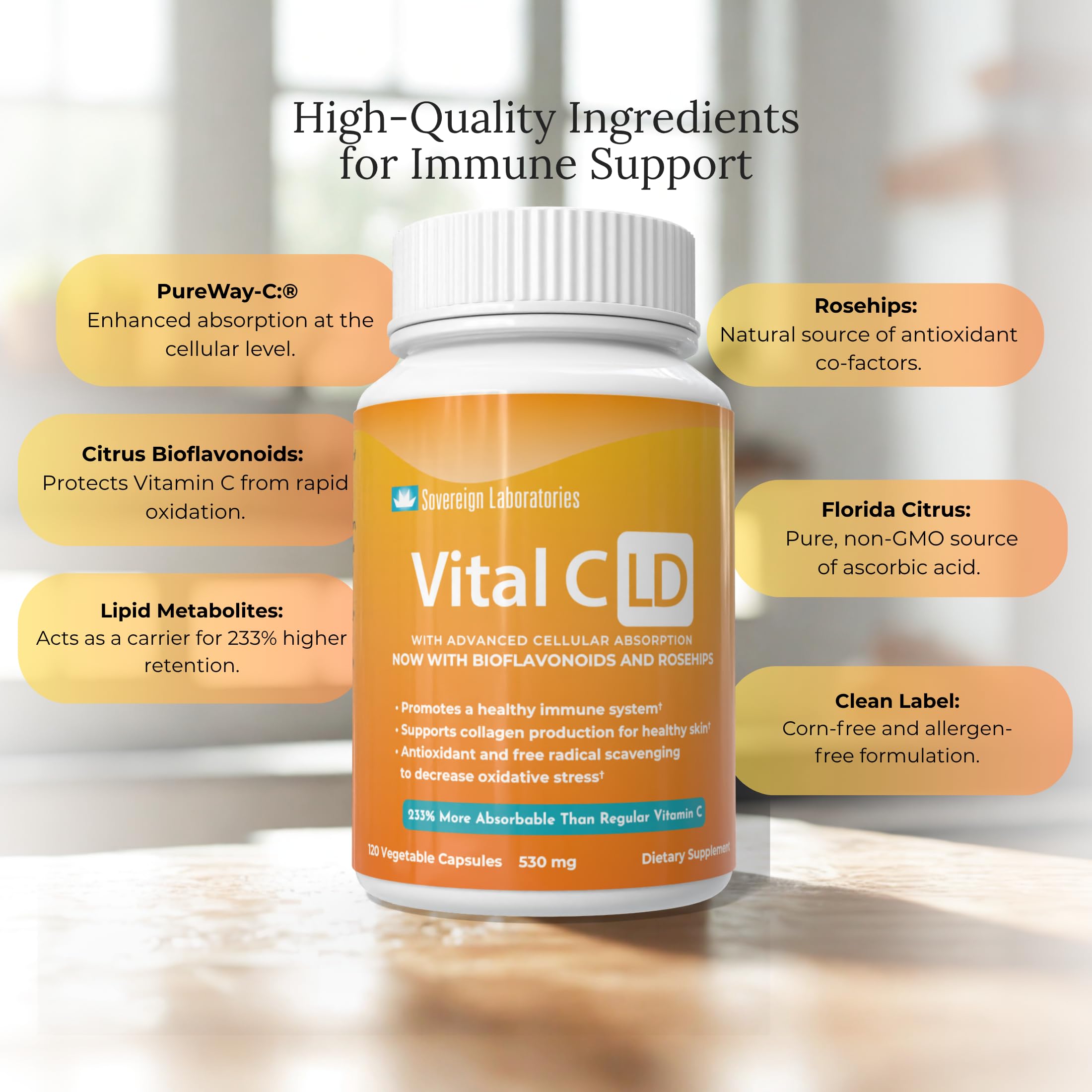 GastroDefense Liposomal Vitamin C 150g with measuring spoon