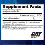 GAT SPORT Creatine Monohydrate 5g Powder side view