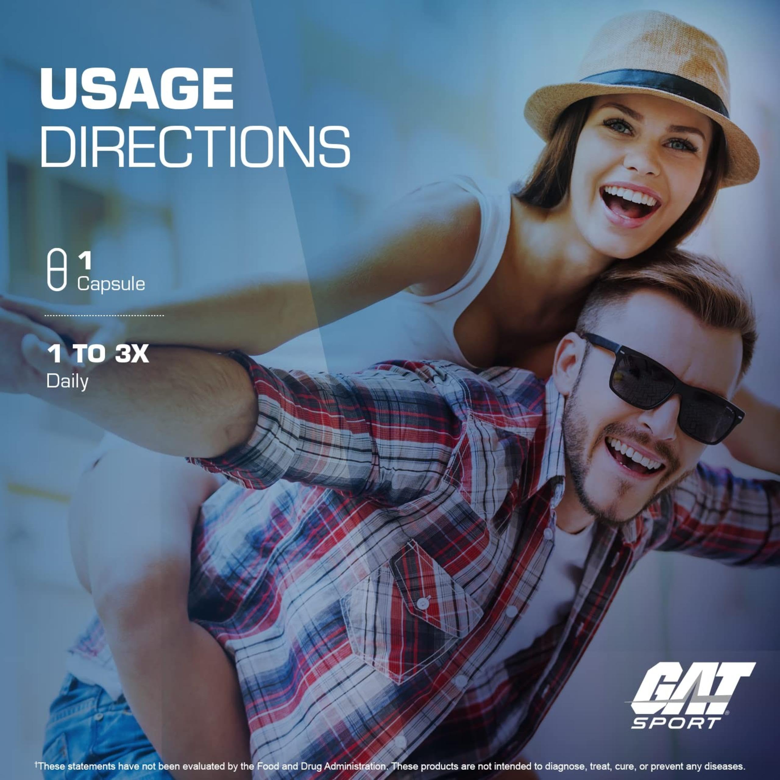 GAT SPORT Daily Multivitamin Capsules in a hand