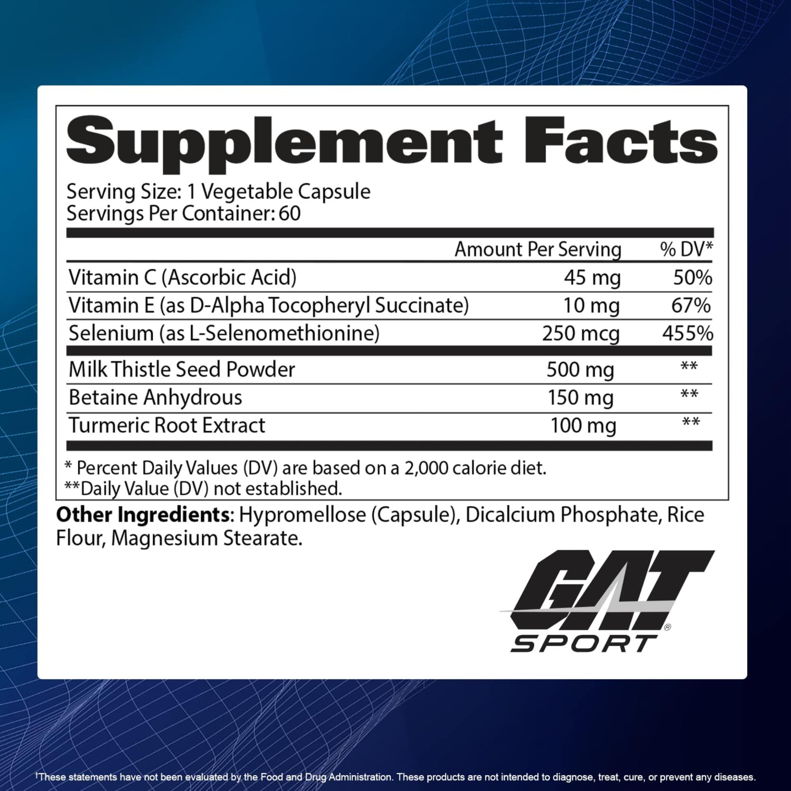 GAT SPORT Daily Multivitamin Capsules side view
