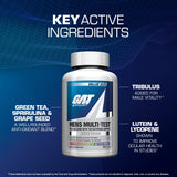 GAT SPORT Men Multi Plus Test Capsules back view with ingredient list