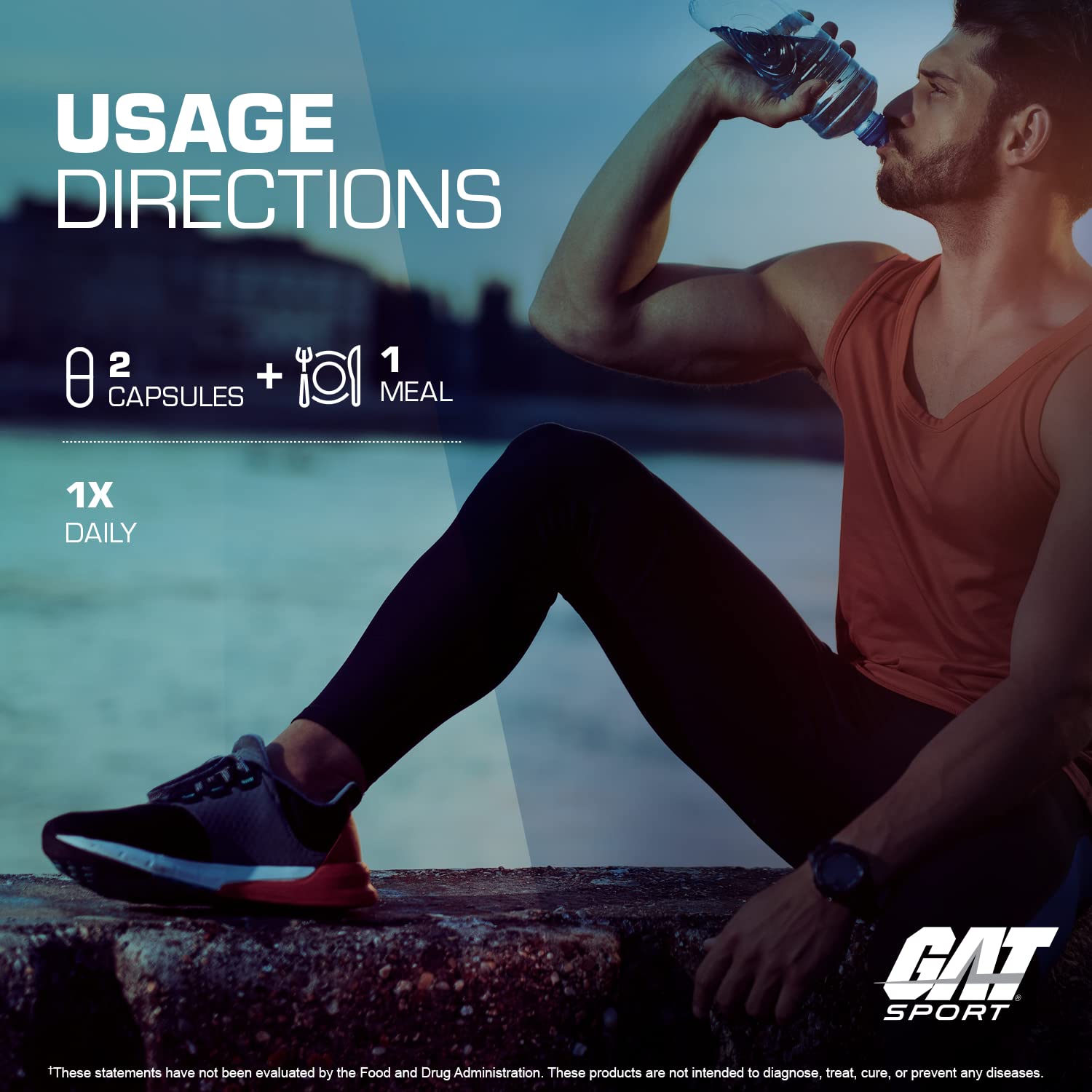 GAT SPORT Men Multi Plus Test Capsules lifestyle image on kitchen counter