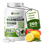 GCUTE Magnesium Supplement 500mg 4-in-1 Blend front view