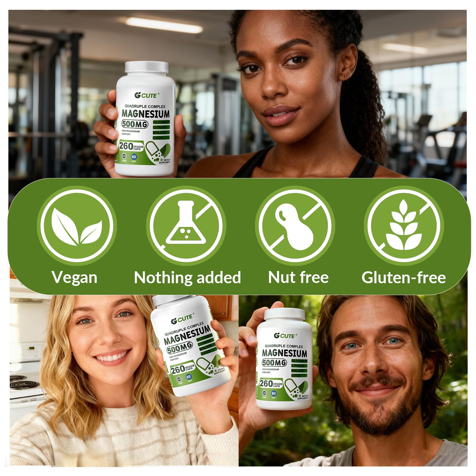 GCUTE Magnesium Supplement in a lifestyle setting