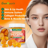 Geeoasis L-Lysine Gummies with zinc and vitamins C, D3, B12