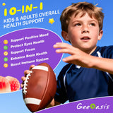 Geeoasis Liposomal Saffron Gummies showing nutritional information
