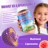 Geeoasis Liposomal Saffron Gummies with a hand holding one gummy