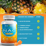 Geeoasis NAC Gummies 600mg natural fruit flavour
