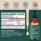 Geeoasis NAC Liquid Drops 600mg bottle side view