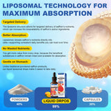 Geeoasis Saffron Drops 150g label close-up