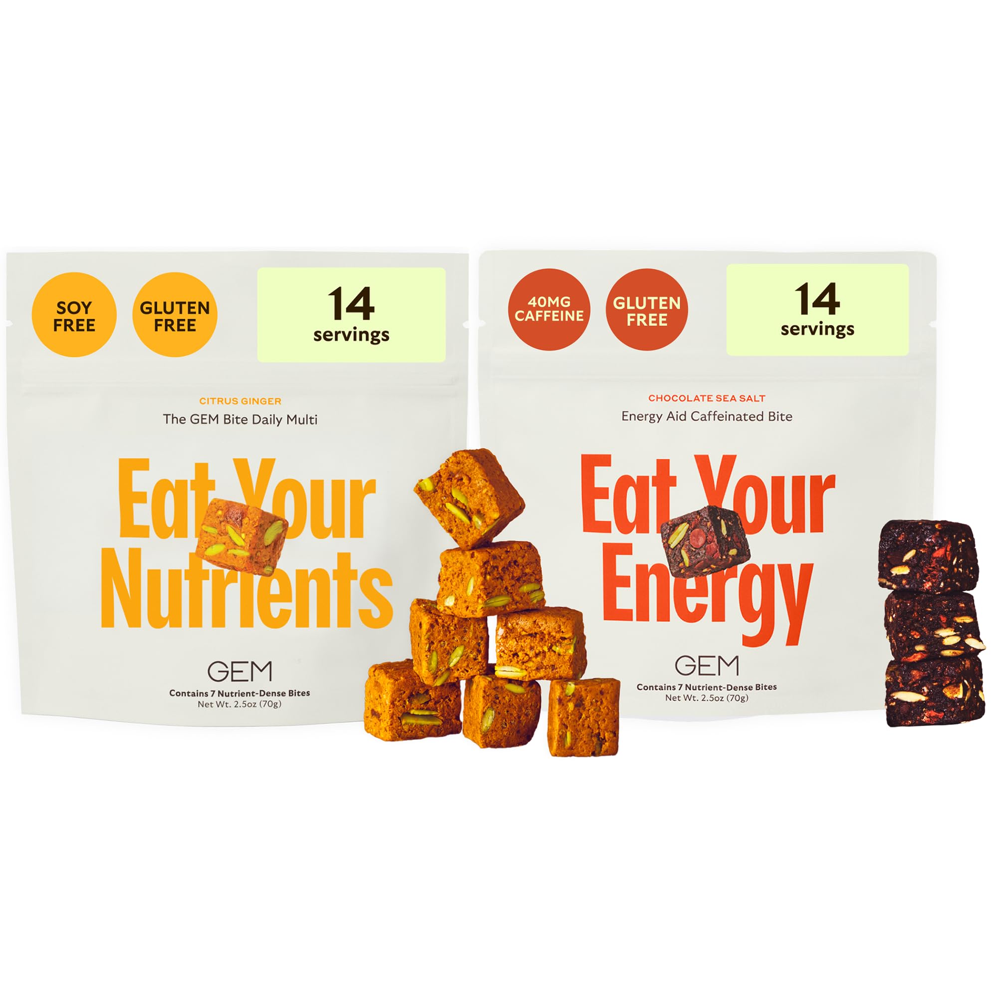 GEM Multivitamin Energy Bites packaging front view