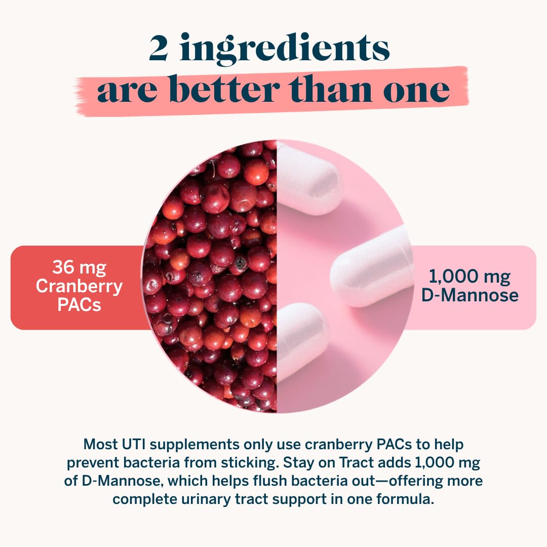 Gemma Cranberry D-Mannose Capsules back view with ingredient list