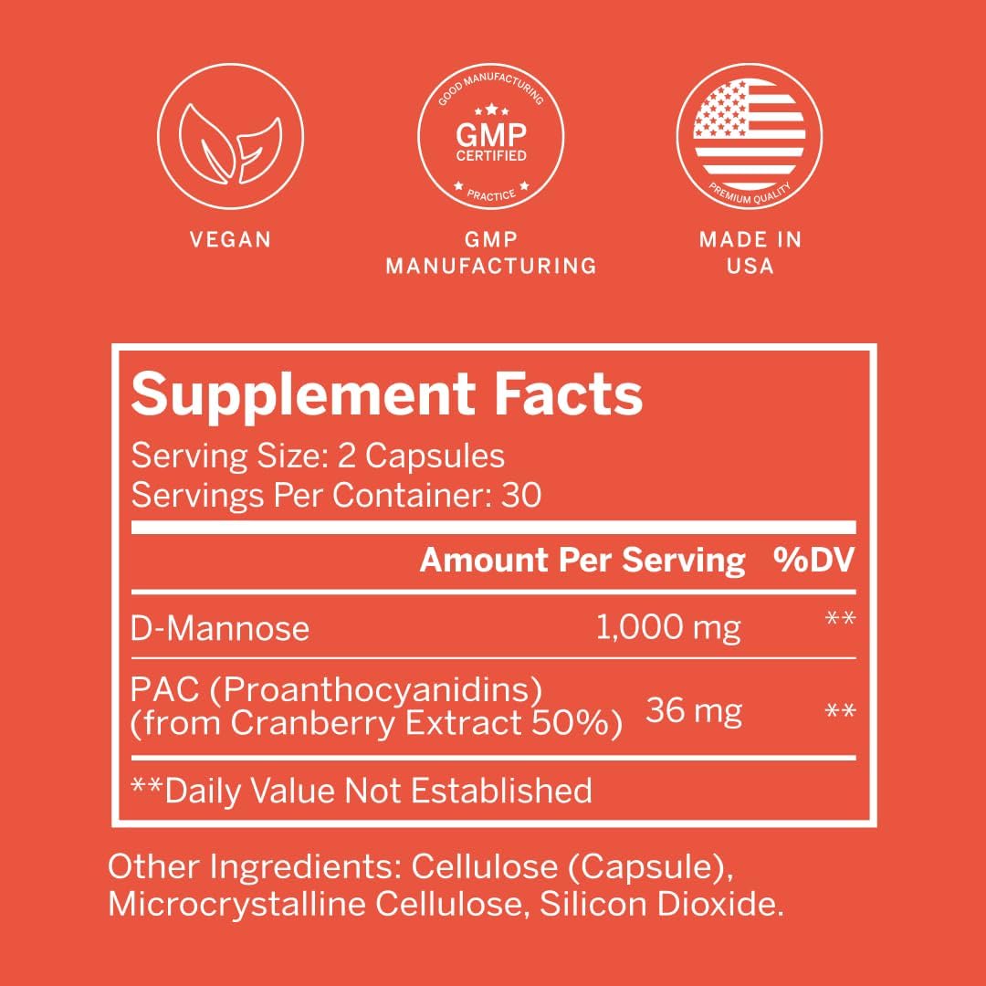 Gemma Cranberry D-Mannose Capsules displayed with lifestyle elements