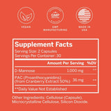 Gemma Cranberry D-Mannose Capsules displayed with lifestyle elements