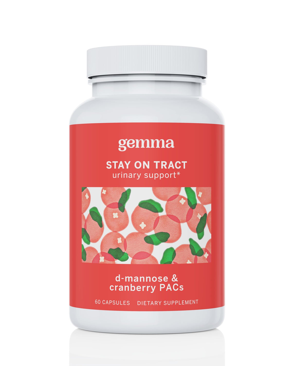 Gemma Cranberry D-Mannose Capsules front view with packaging
