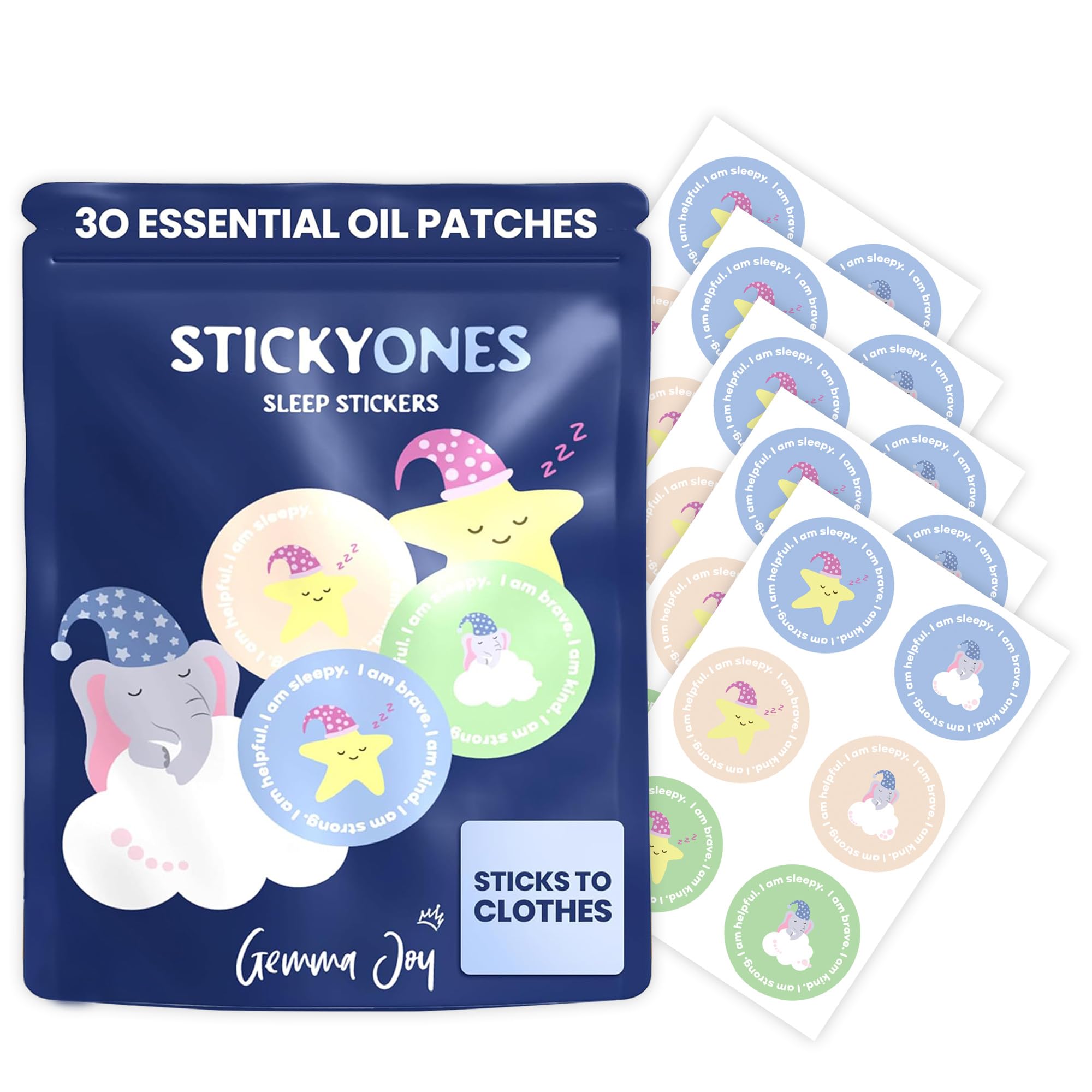 Gemma Joy Sleep Patches for Kids front view with packaging