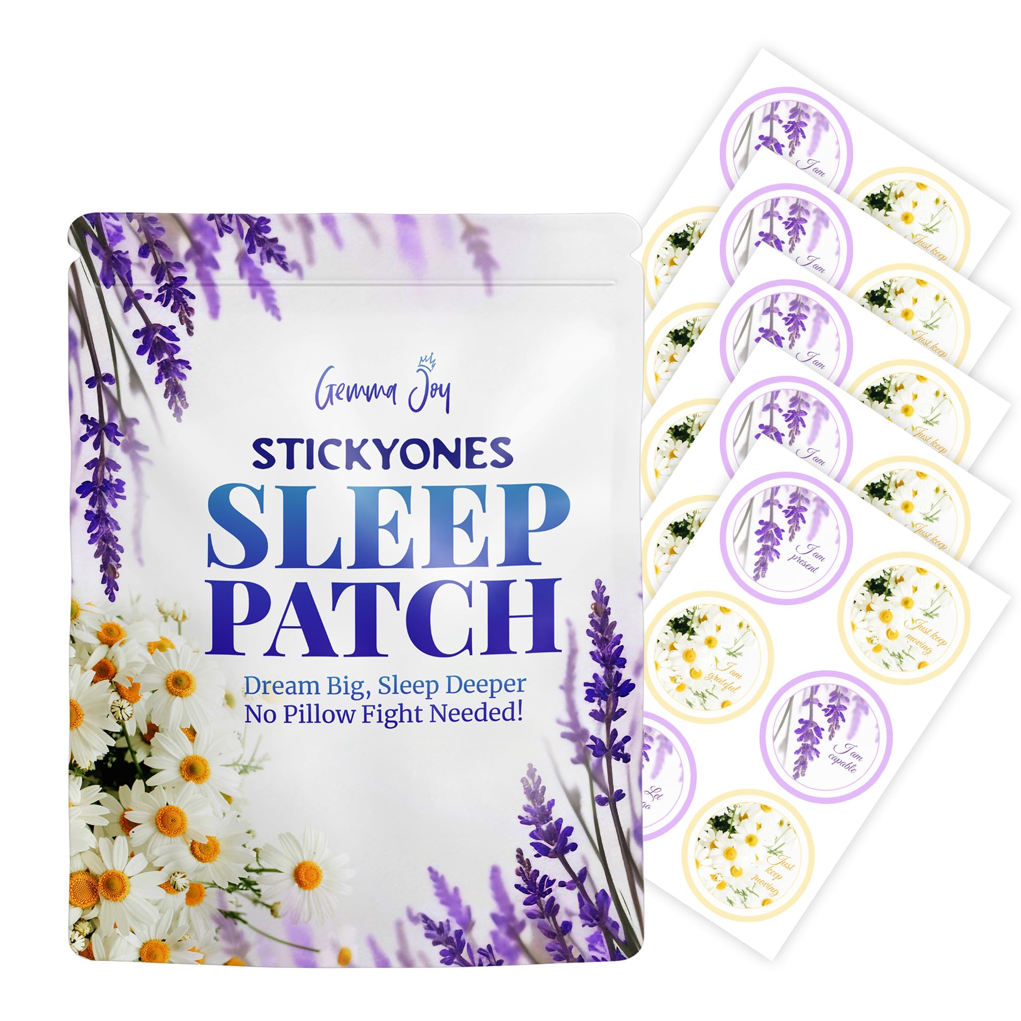 Gemma Joy StickyOnes Sleep Patches front view packaging